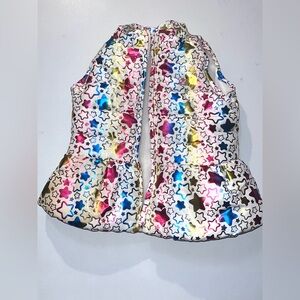 Limited Too Girls Puffer Vest Size 3T White With Stars 100% Polyester Bangladesh